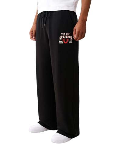 True Religion Men's TR Flag Baggy Sweatpants