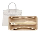 Lckaey Purse Organizer for Hermes birkin bag 35 Felt organizer insert Y013M Pull beige-L