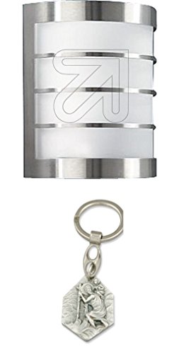 Preisvergleich Produktbild Podium Wandleuchte 11W Edelstahl 171734710 (171734781) mit Anhänger Hlg. Christophorus