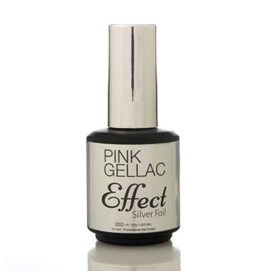 Pink Gellac Silver Foil Effect European Soak-Off UV / LED Gel Polish (15ml / 0.5 fl oz)