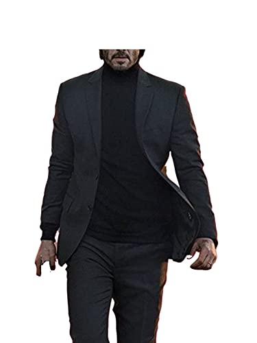 Disfraz de mecha negra de John Keanu Reeves para hombre | Traje