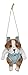 Ebros Gift Set of 2 Adorable Lifelike Teacup Puppy Dogs On Blue and Pink Baby Onesie Swing Macrame Branch Hangers Pet Pal Twins Puppies Hanging Wall Decor Sculpture