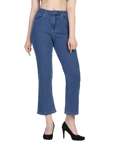 Plazma Jeans Women Stretchable High Rise Straight Fit Jeans