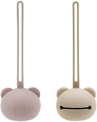 2 PCS Guarda Chupetes Bebe,Porta Chupetes Bebe de Silicona,Chupet...