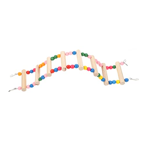 ERINGOGO Colorful Parrot Training Ladder Step Climbing Ladder for Parakeets Lovebirds and Budgies Durable Bird Cage Accessory for Active Play and Exercise