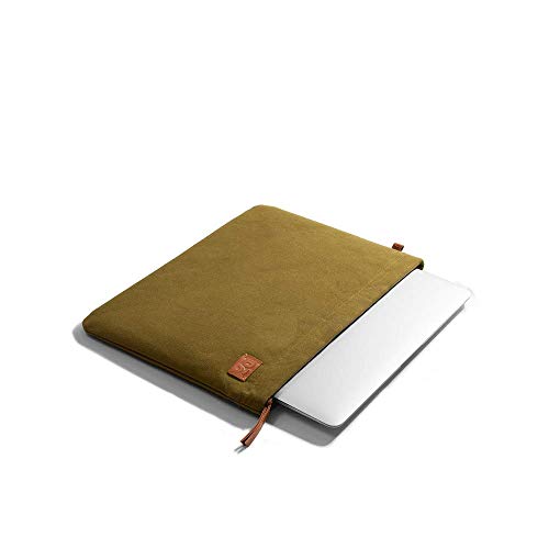 Image of DailyObjects Solid Skipper Sleeve | Stylish Durable Poly Cotton Canvas Material for Laptops & iPads | Zip Closure & Soft Cotton Inner Lining with Printed Slip Pockets