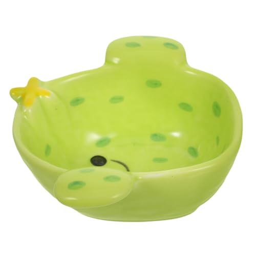 SOLUSTRE Cactus Ceramic Dish for Dipping Sauce Cute Hand Painted Cartoon Design for Sushi Plates Versatile Condiment Bowl for Hot Pot and Side Dishes for Fun Dining