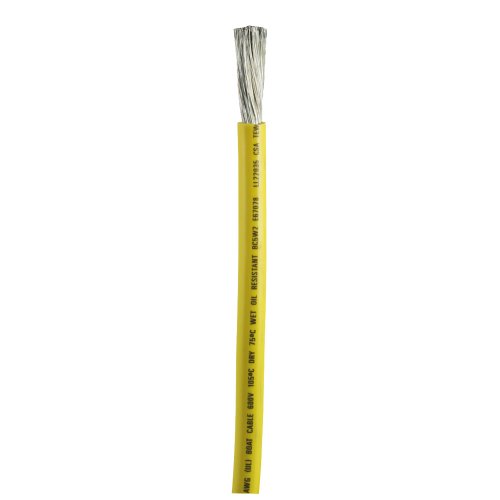 Câble de batterie jaune 1/0 AWG Ancor pour sécuriser l'énergie à bord de votre bateau