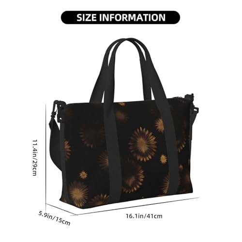 Gold Black Wallpapers Print Hand Travel Bag,Gym Bag,Weekend Travel Overnight Bag,Tote Bag Sports Bag For Women Men2