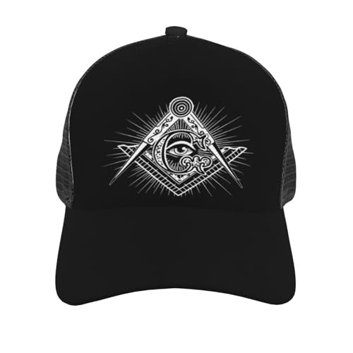 Freemason Logo Mesh Baseball Cap - Classic Adjustable Peaked Cap, Trucker Hat for Men and Women2