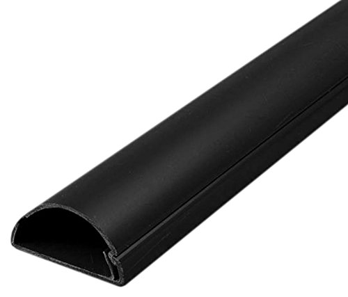 Black 30x15 TV Cable Cover Wire Hide Trunking 50cm x1