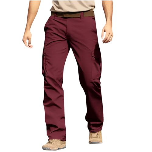 Pantalones cargo para hombre, estilo casual, pantalones deportivos de pierna ancha, cintura elástica, pantalones de descanso, holgados, cómodos, ligeros, bolsillos de color sólido, trabajo, oficina