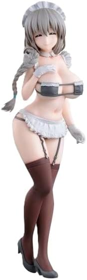 Uzaki-chan Wants to Hang Out Anime Figure, 7 inch, Unisex Adult Collectible Display with Stand (Uzaki Tsuki (Maid Ver))