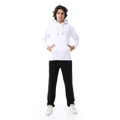 Andora Slash Pockets Elastic Waist Sweatpants_Black_3XL, Mens