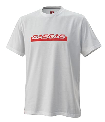 KTM GASGAS Men's Vamos Tee Shirt White Adult X-Small (3GG220062401)
