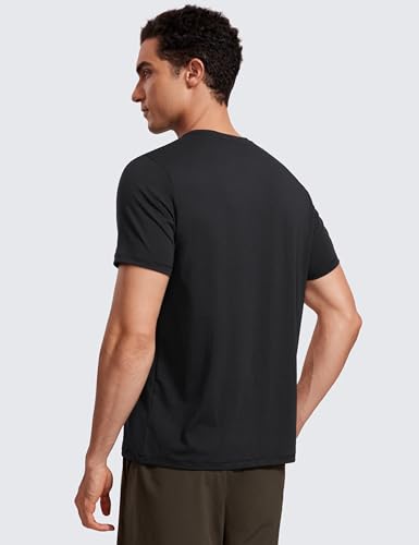 CRZ YOGA Mens Short Sleeve Shirts Quick Dry Workout Classic Fit T-Shirt Casual Daily Comfy Tee Tops2
