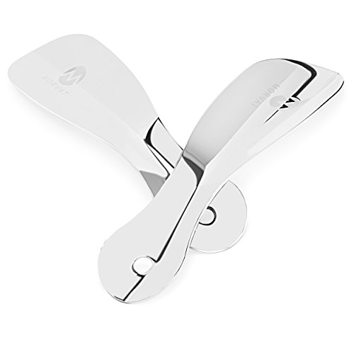 Morvat Stainless Steel Metal Shoe Horn (Set of 2), Shoehorn Men Women, Seniors & Kids Shoe Horn Shoe Accessories, Easy Shoe Helper, Shoe Spoon Shoe Stick Travel Shoe Horn Adaptive Shoe Horn 7.5â€
