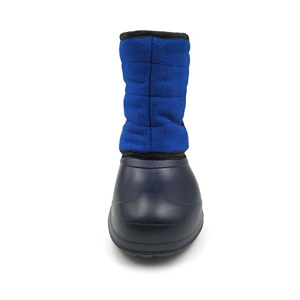 Amoji Kid Winter Snow Boots Boy Warm Fur Lined Boot Girl Lining Fleece Ferry Fuzzy Liner Furry Mud Boots Child Outdoor Shoes NavyBlue Size 11.5-12 Little Kid - Image 6