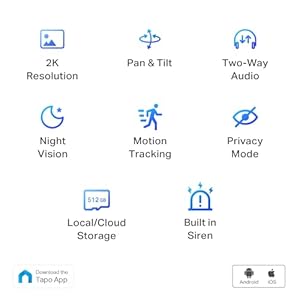 TP-Link Tapo 2K Pan/Tilt Security Camera for Baby Monitor, Pet Camera w/ Motion Detection and Tracking, 2-Way Audio, Night Vision, Cloud & SD Card Storage, Works w/ Alexa & Google Home (Tapo C210) TP Link Tapo 2K PanTilt Security Camera for Baby Monitor Pet Camera w Motion Detection and Tracking 2 Way Audio Night Vision Cloud SD Card Storage Works w Alexa Google Home Tapo C210
