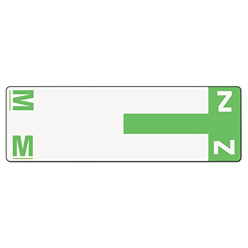 Smead 67164 Alpha-Z Color-Coded First Letter Name Labels M & Z Light Green 100/Pack