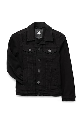 Image of X RAY Boys & Kids Denim Jean Jacket, 100% Cotton & Cotton Flex Washed Fall Outerwear Trucker Casual Jacket for Boys