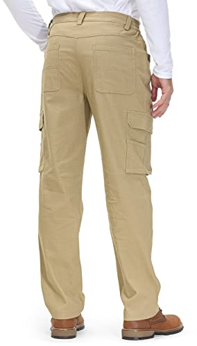 Rdruko Men's Relaxed Fit Work Cargo Pants Stretch Cotton Utility Casual Pants Straight Leg2