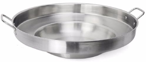 Wok grande mexicano acero inoxidable 23 pulg