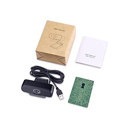 Webcam 1080p Full HD, Live Streaming Kamera mit Rauschunterdrückung Mikrofon, Desktop oder Laptop USB Webcam für Breitbild-Videoanrufe und Aufnahme schwarz – Bild 8