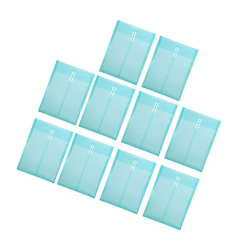 10 個のリーガルサイズ封筒、紐留め、防水拡張可能なファイルバッグトップロードドキュメントオーガナイザーバッグ