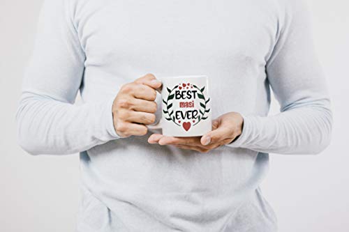 Image of TrendoPrint Best MASI Ever Mug Ideal and Sweet Gift for Aunty Aunt Mausi Ji MASI Printed White Tea and Coffee Cup and Mugs Made of Ceramic- 11 Oz (350ml)