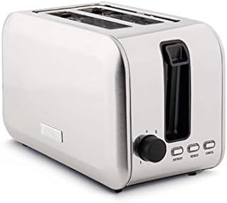 Haden Stoke Toaster- Electric Stainless-Steel Toaster with Reheat and Defrost Functions - 750W, Two Slice, Brushed Steel