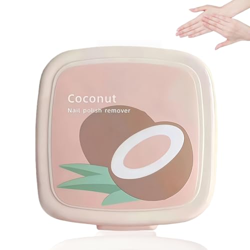 40PCS Nail Polish Remover Pads Instant Gel Nail Varnish Remover Wipes Gel Polish Remover Kit Easy to Carry Ge/l Polish Remover Pads Quick&Effective Nail G/el Remover for All G/el Polish Types(Coconut)