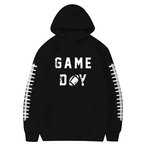 Mens Football Graphic Shirt Hoodie Game Day Hooded Sweatshirt Game Day Pullover Hoodies Long Sleeve2