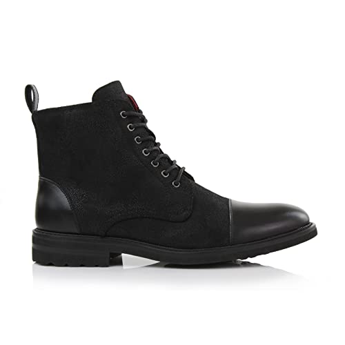 Image of Polar Fox Men's Ankle Dress Boots | Lace-up Casual Fashion Boot Collection | Cap Toe & Plain Toe Styles |