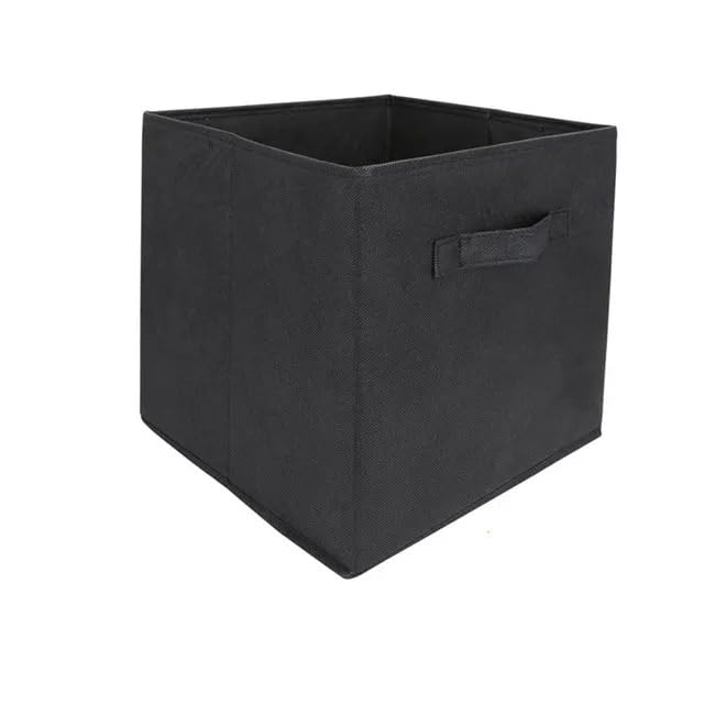 Cajas de Tela,Cajas de Almacenamiento Cajones/cestas de tela no tejida, organizador de armario, cesta de almacenamiento/caja/papelera/estante, organizador de almacenamiento de cubo plegable(Dark grey)