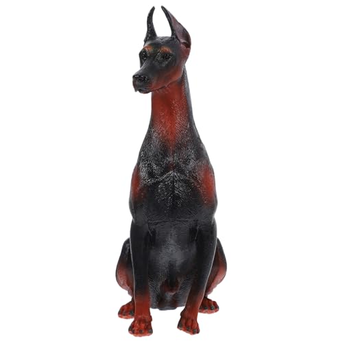 Figura realista de perro Doberman de plástico 16.2x8.7x5.3 cm