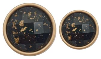 Ani accessories Pack of 16 8 Big and 8 Small Enamel Epoxy Resin with Golden Flakes Metal Button for Coat Blazer Suit, Sherwani and Indian Dresses Sports Coat Size (30L & 34L) (Black)-picture-21