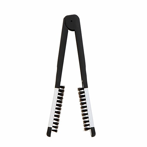 Layhou Wild Boar Hair Straightening Brush - Double Sided Heat Resistant Comb for Straight Hair, White - Image 2