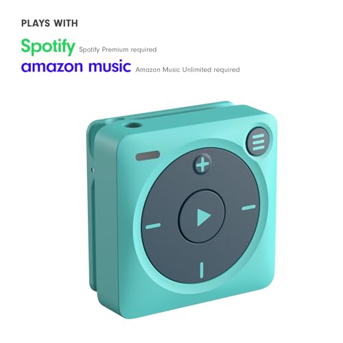 Image of Mighty 3 Spotify & Amazon Music Player - Compatible with Bluetooth & Wired Headphones - 1,000+ Song Storage - Screen Free Music Player - No Phone Needed (Blue)