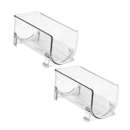 Ipetboom 2 Piezas Estantería Apilable Transparente para Botellas de Vino Soporte Compacto para Encimera y Refrigerador de Organizador Práctico y Decorativo