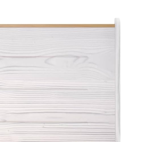 Banc d'angle en pin massif 151x118 cm marron miel et blanc - 6