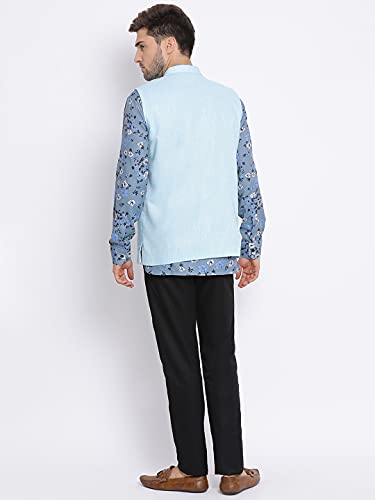 Image of hangup Men 3Pc Kurta Waistcoat Trouser
