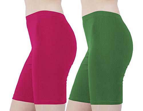 Image of Buy That Trendz Cotton Lycra Tight Fit Stretchable Cycling Shorts Womens | Shorties for Active wear /Exercise /Workout /Yoga /Gym /Cycle /Running Red Grey Combo Pack of 2