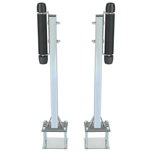 KUAFU Adjustable 13-29.5 Trailer Guide Compatible with Boat Trailer Universal Fit Pontoon Trailer Guide-on Steel+Rubber Zinc-Plated Trailer Guide Poles
