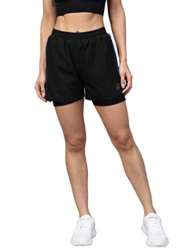 Image of CHKOKKO Gym Shorts for Women Workout Sports Running Quick Dry Fit Double Layer Inner Compression with Pockets Breathable Lightweight Wear