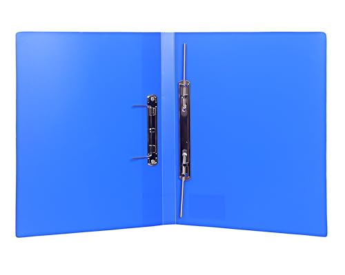 Image of Saya Report File Folder - A4 Size | Professional Presentation Folder with Chrome Lever Clip, Inside Pocket, and Punchless Design | 2-Pack for School, Work, and Home Organization (A4, Blue)