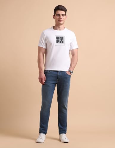 Image of U.S. Polo ASSN. Denim Jeans for Men - Slim Tapered Fit, Mens Jeans for Office & Regular Wear