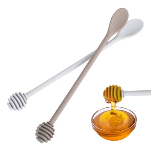 BEBEMOKO 2pcs Honey Dippers Honey Jars Spoon Honey Stirring Rod Waffle Honey Stirrer Stick Honeycomb Stick Laddle Syrup for Drinks Charcuterie Syrup Dipper Stick Jam Miel Ladle