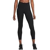 Nike Womens One Training Performance Athletic Leggings B/W L Black/White