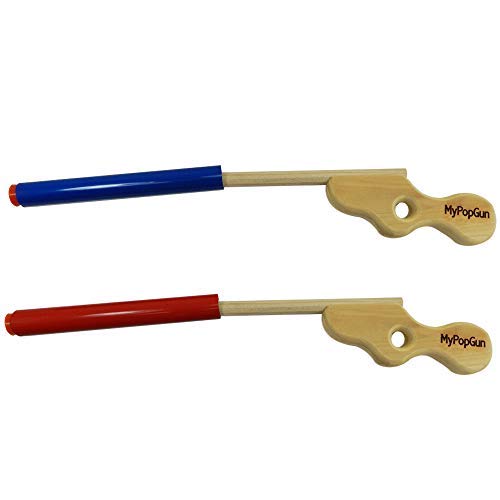 USA Patriotic Pop Gun (2 Pistol Pack)- Red and Blue -American -Classic Toy-Fun Pretend Play for Boys & Girls-Best Made Pop Gun in America–Enjoyed by Children & Adults Great for Birthday Parties